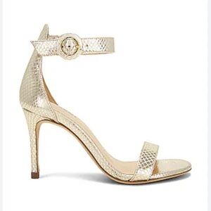 L'AGENCE Giselle II Ankle Strap Sandal in Gold